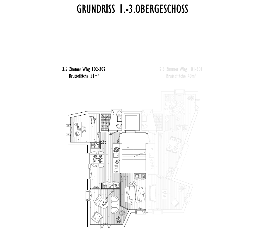 3 ½ rooms apartment