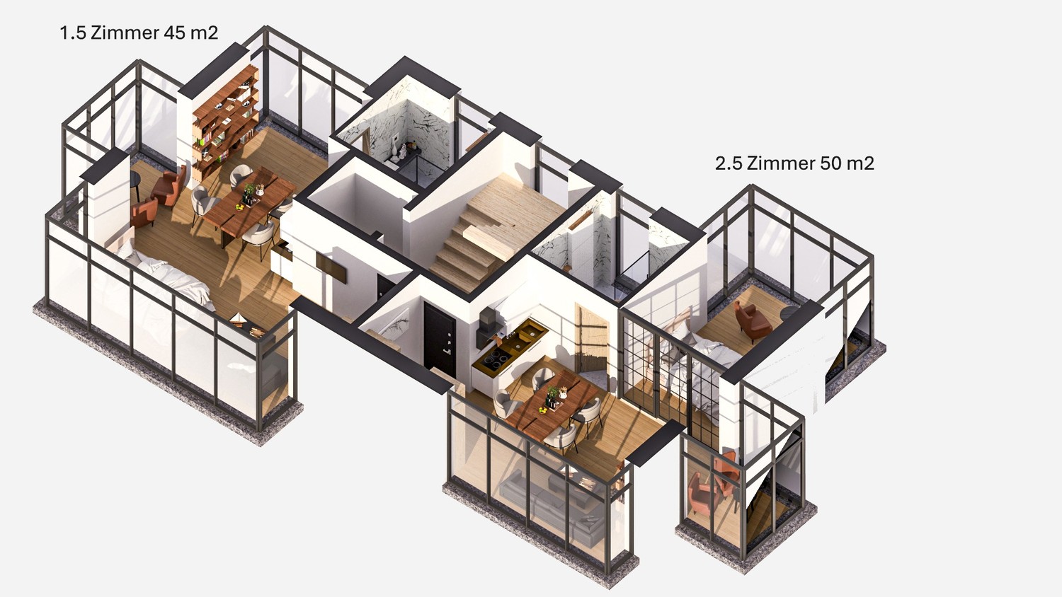 1 ½ rooms apartment