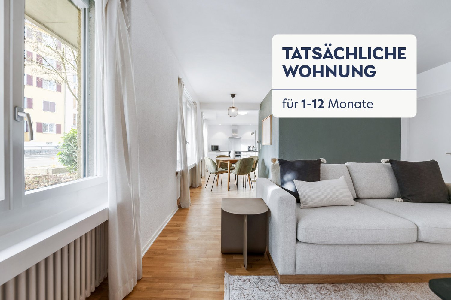 3 ½ rooms furnished flat