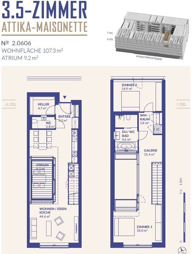 3 ½ rooms duplex