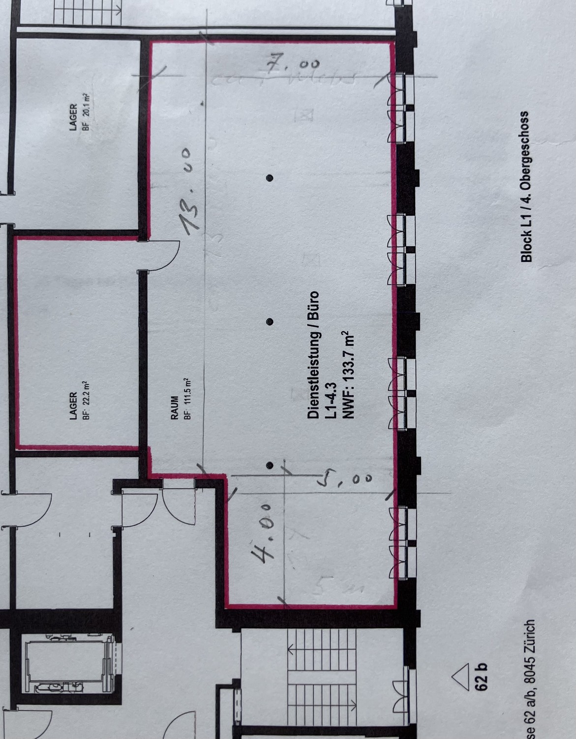 45m² commercial

Subtenant (male/female) wanted for
Atelier Galerieraum

Atelier at Giesshübelstrasse 62 B on the 4th floor with a large roof terrace, directly opposite Brunaupark and Sihlcity.

The entire area is approx. 130M2. Kitchen, WC / shower and Wlan are available.

I am looking for 1 - 2 su