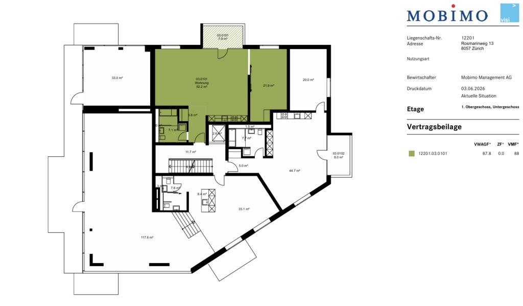 2 ½ rooms apartment