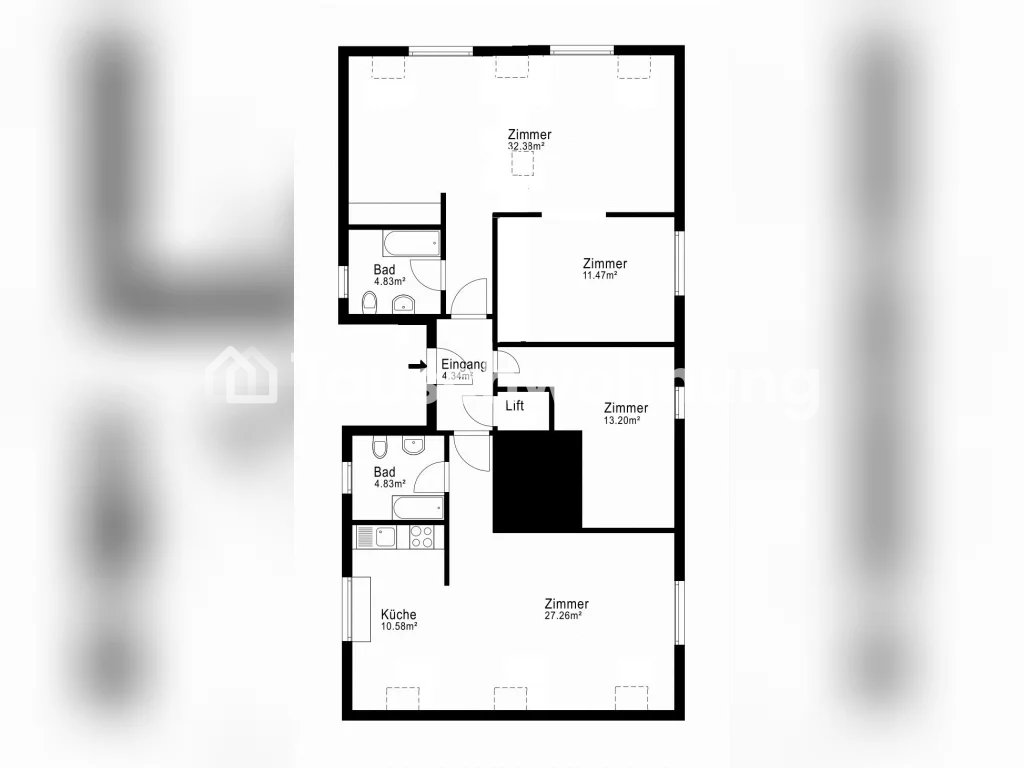 3 rooms apartment