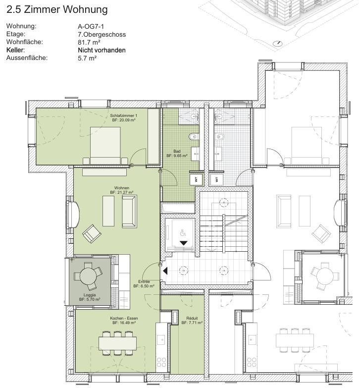 Appartement de 2 ½ pièces