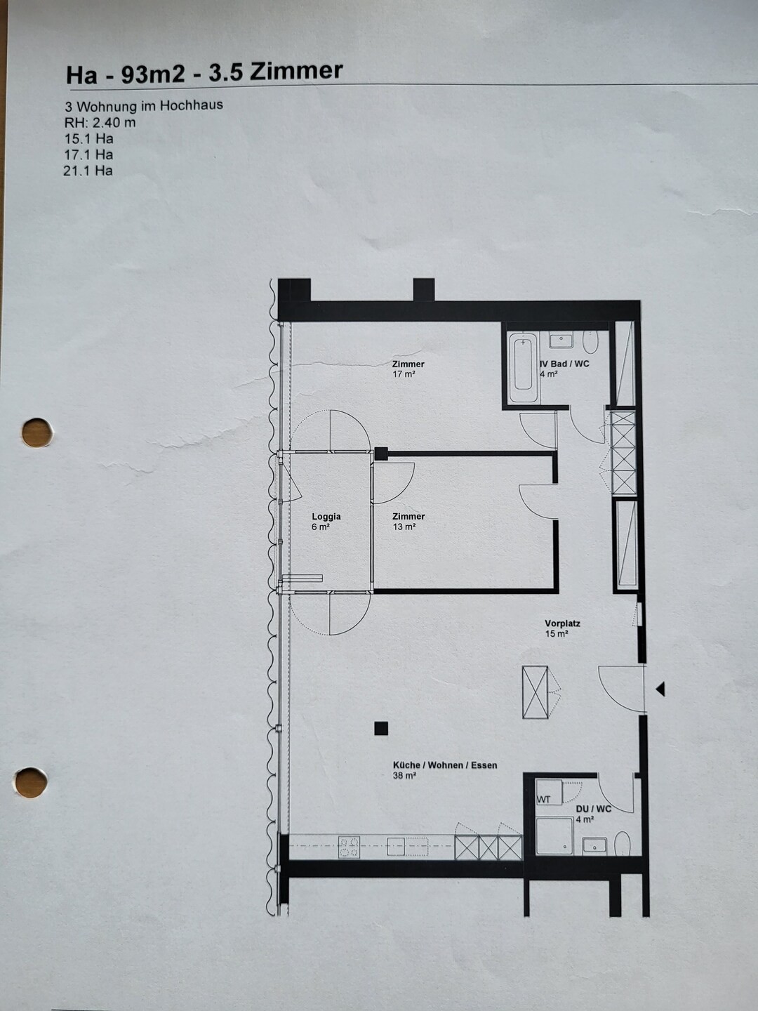 3 ½ Zimmer Wohnung