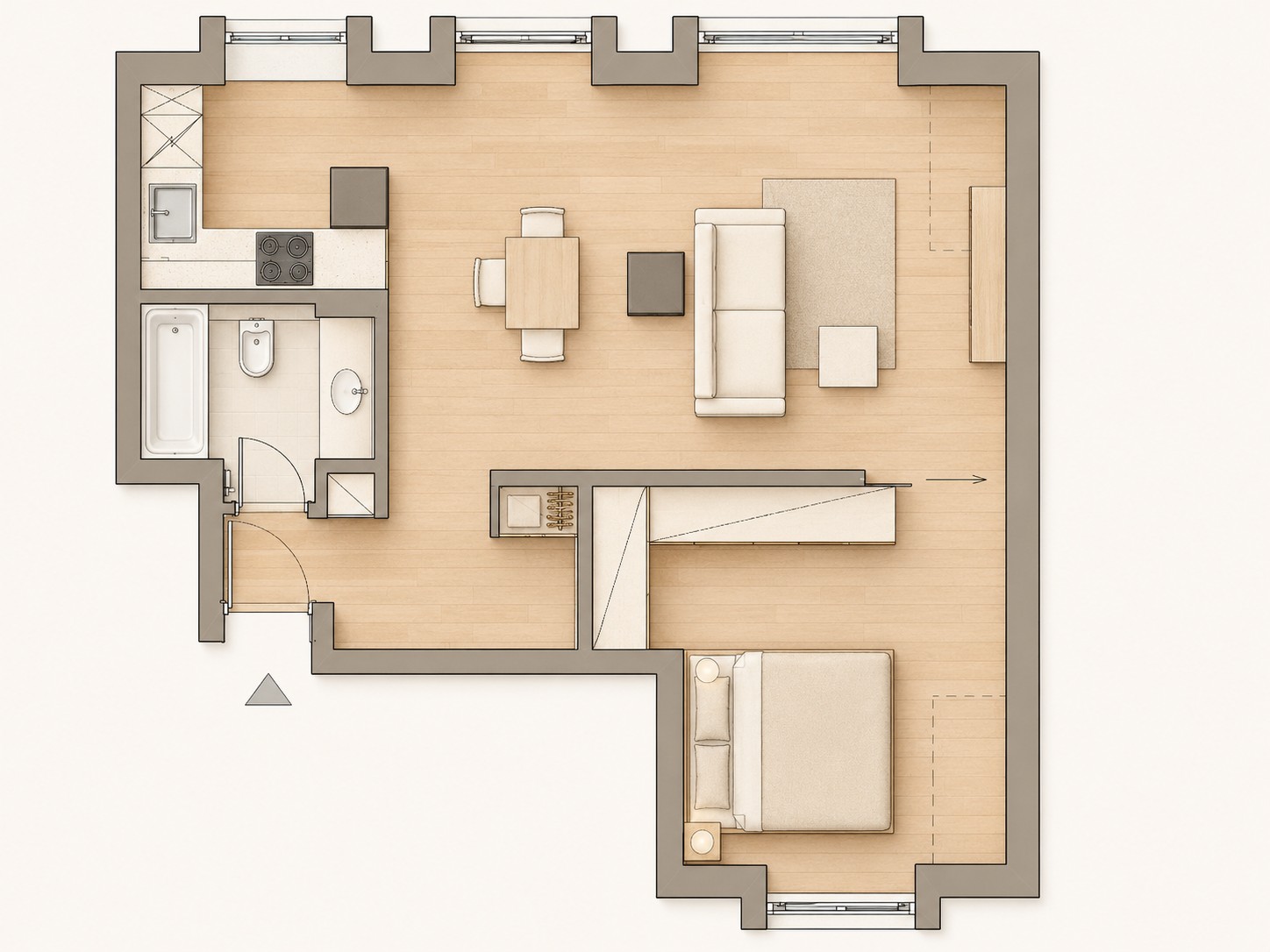 2 ½ rooms apartment