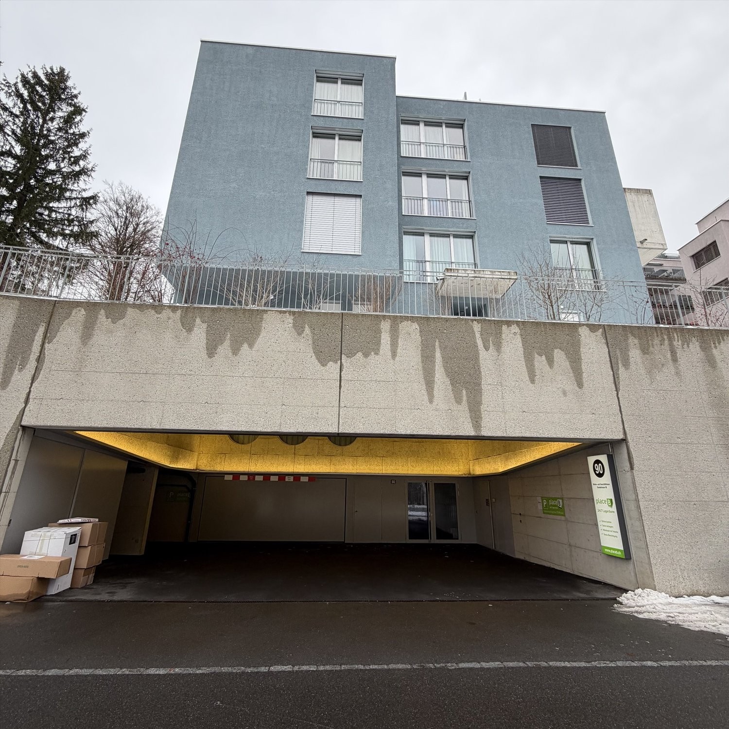 Covered bike parking