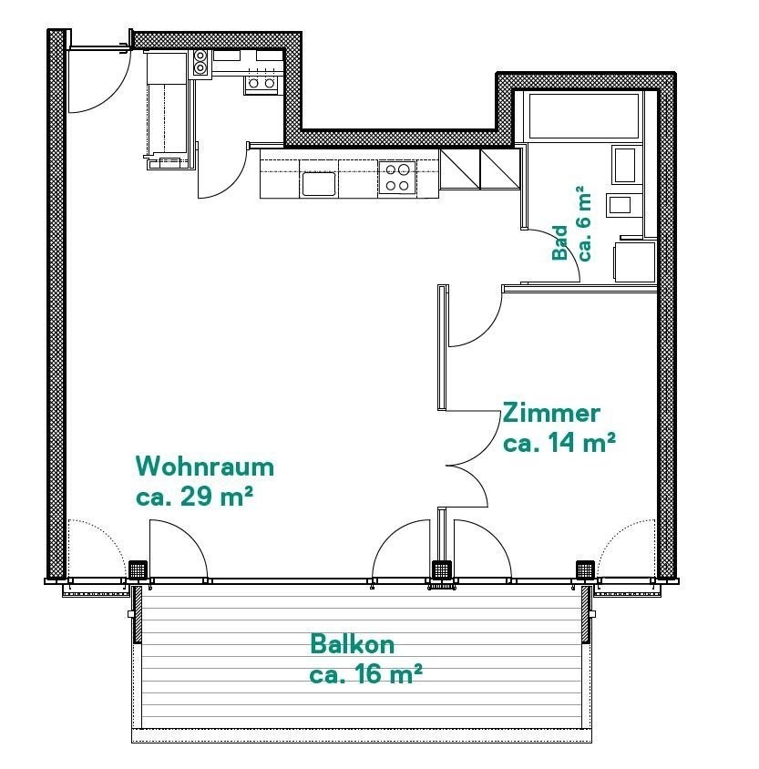 2 ½ rooms apartment