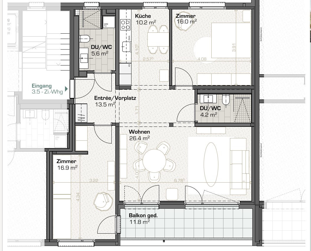 3 ½ rooms apartment