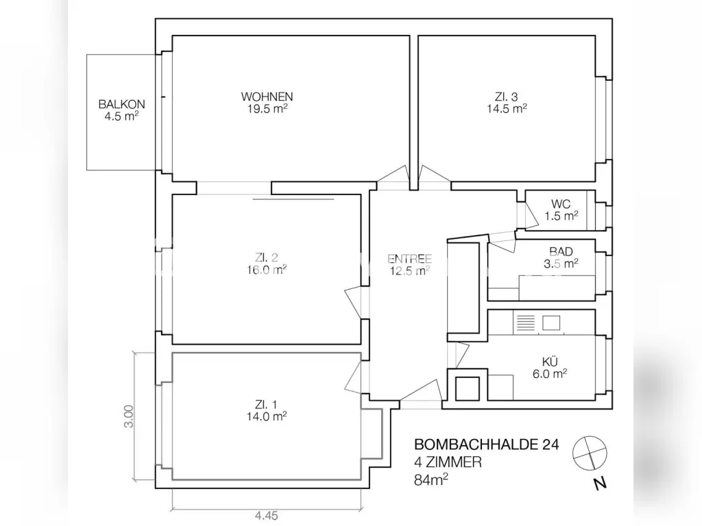 4 rooms apartment