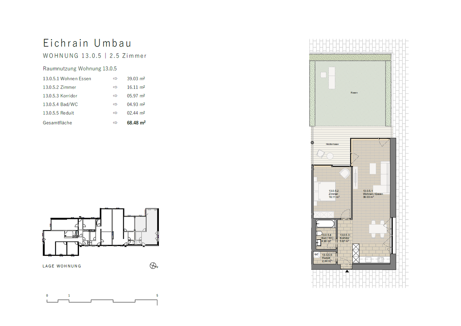 2 ½ rooms apartment