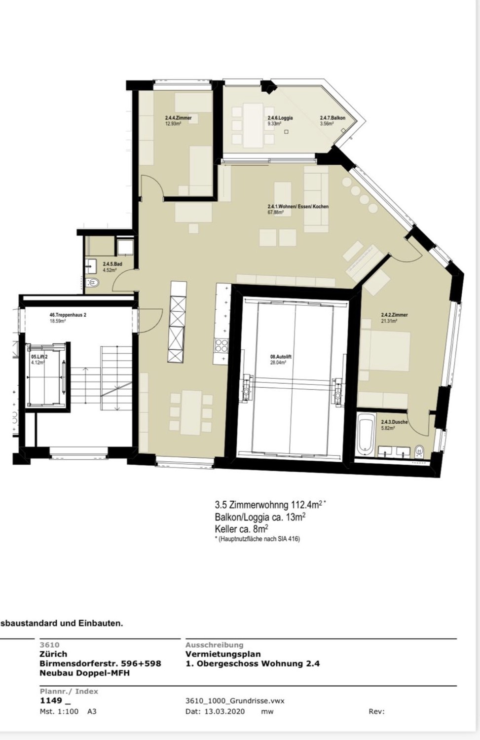 3 ½ rooms apartment