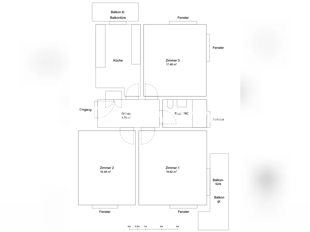 Appartamento di 3 ½ locali