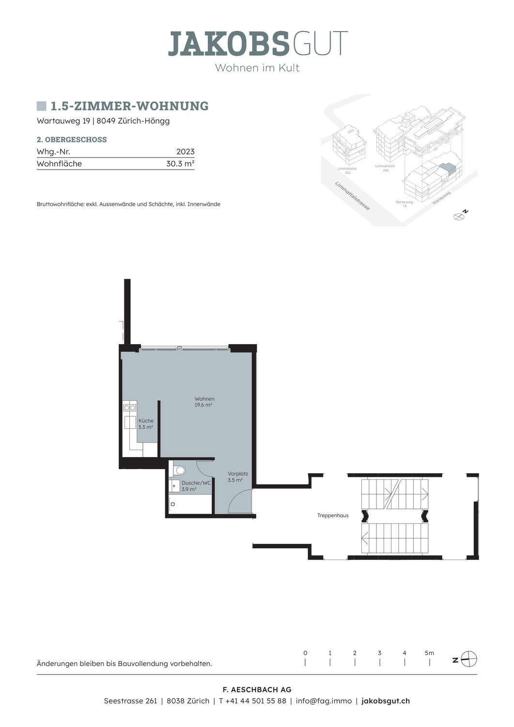 1 ½ rooms apartment