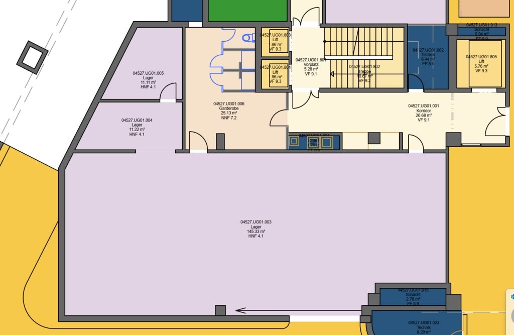 193m² storage room