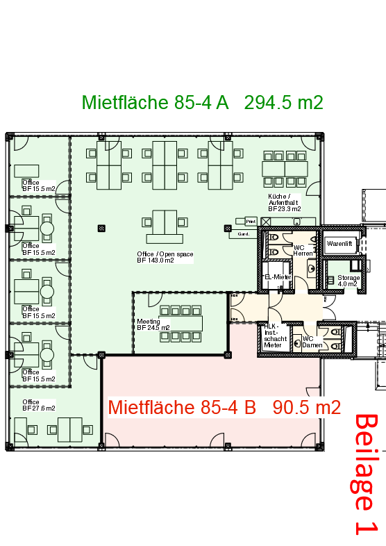 89m² office