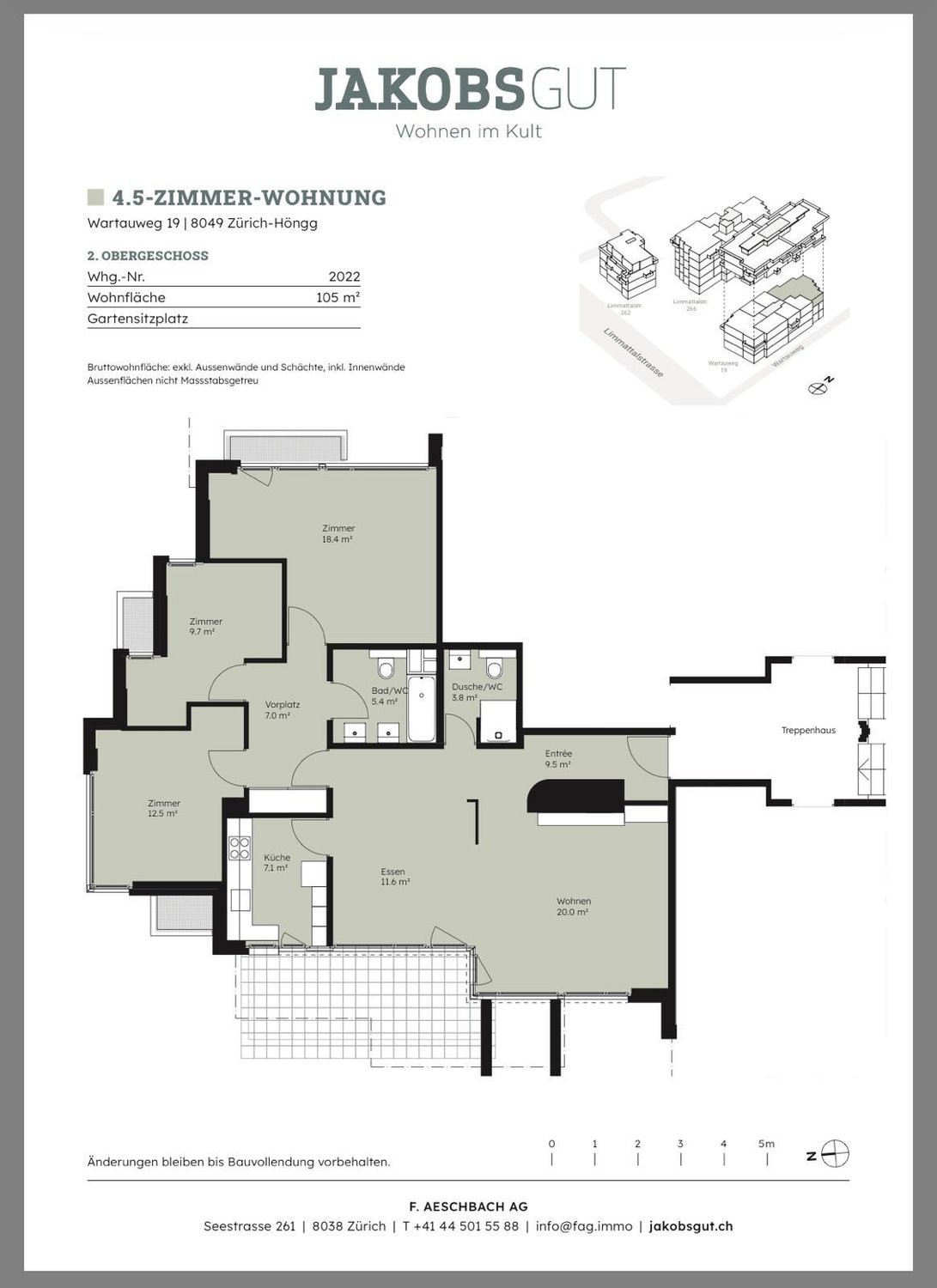 4 ½ rooms furnished flat