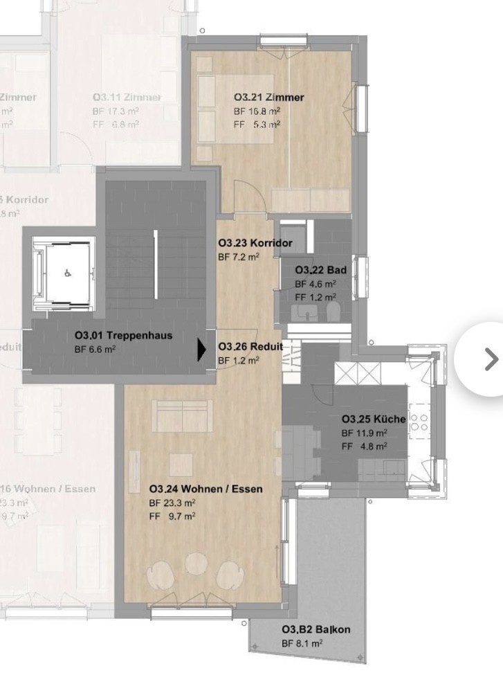 Appartement de 2 ½ pièces