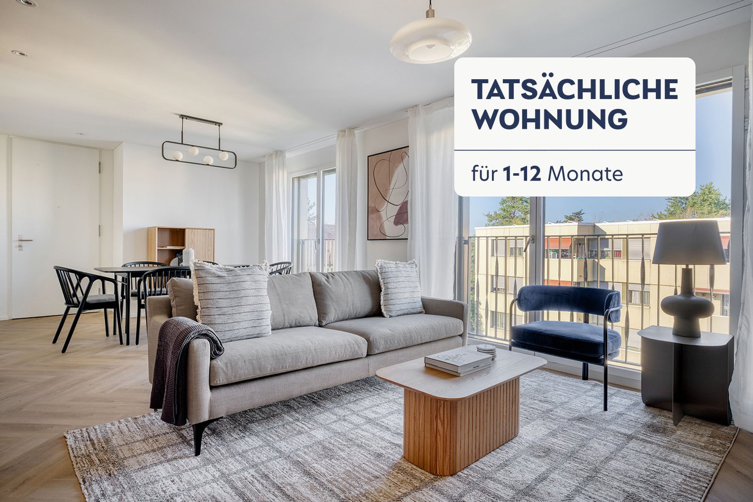 3 ½ rooms furnished flat