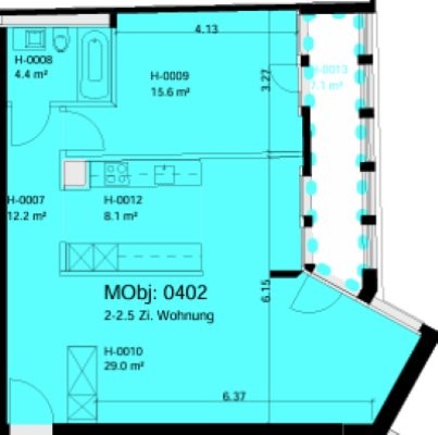 2 ½ rooms apartment