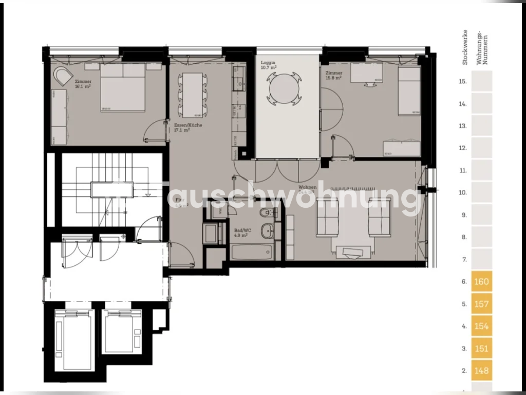 Appartamento di 3 ½ locali