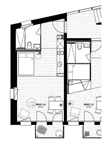 Appartement de 1 ½ pièces