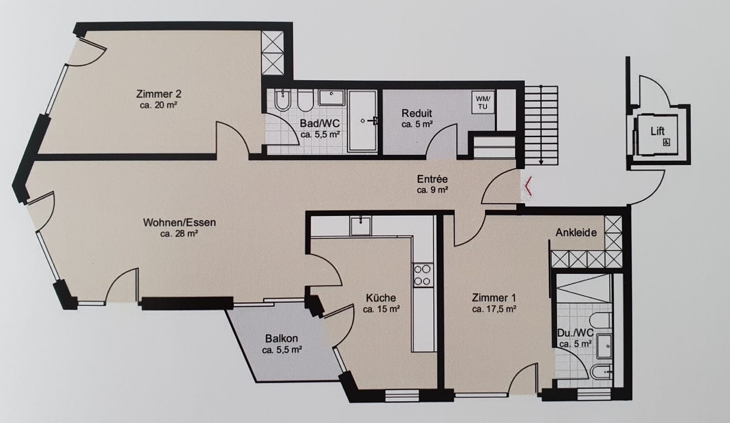 3 ½ rooms apartment