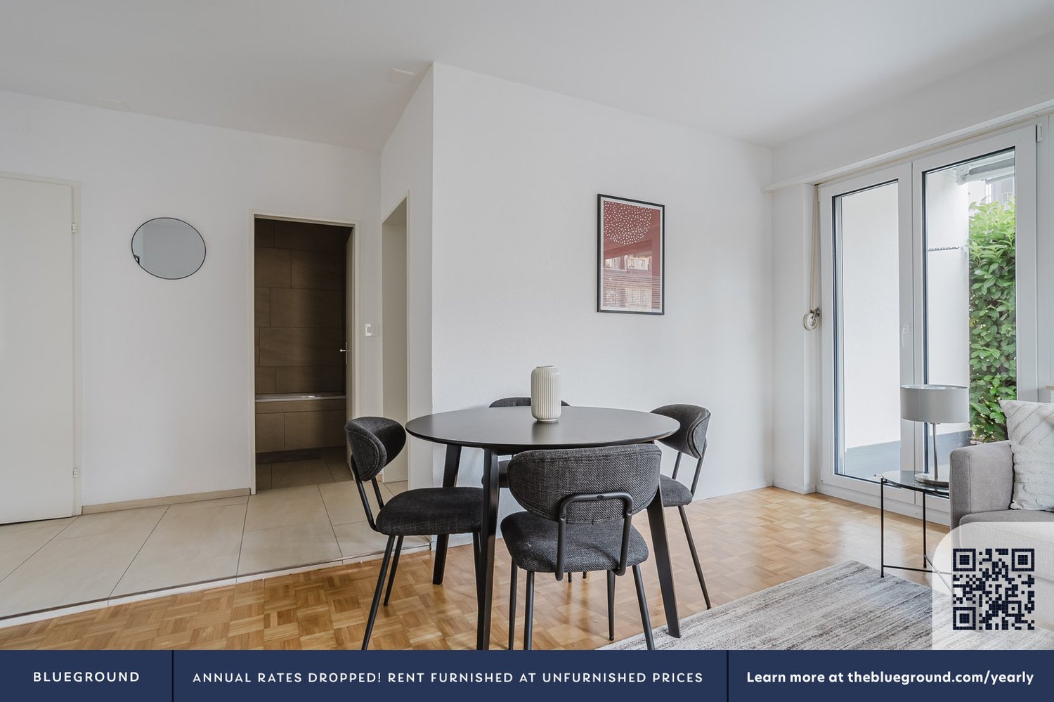 3 rooms furnished flat