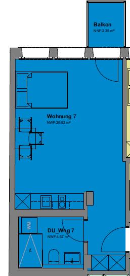 1 ½ rooms apartment