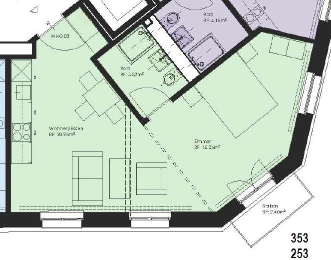 2 ½ rooms apartment