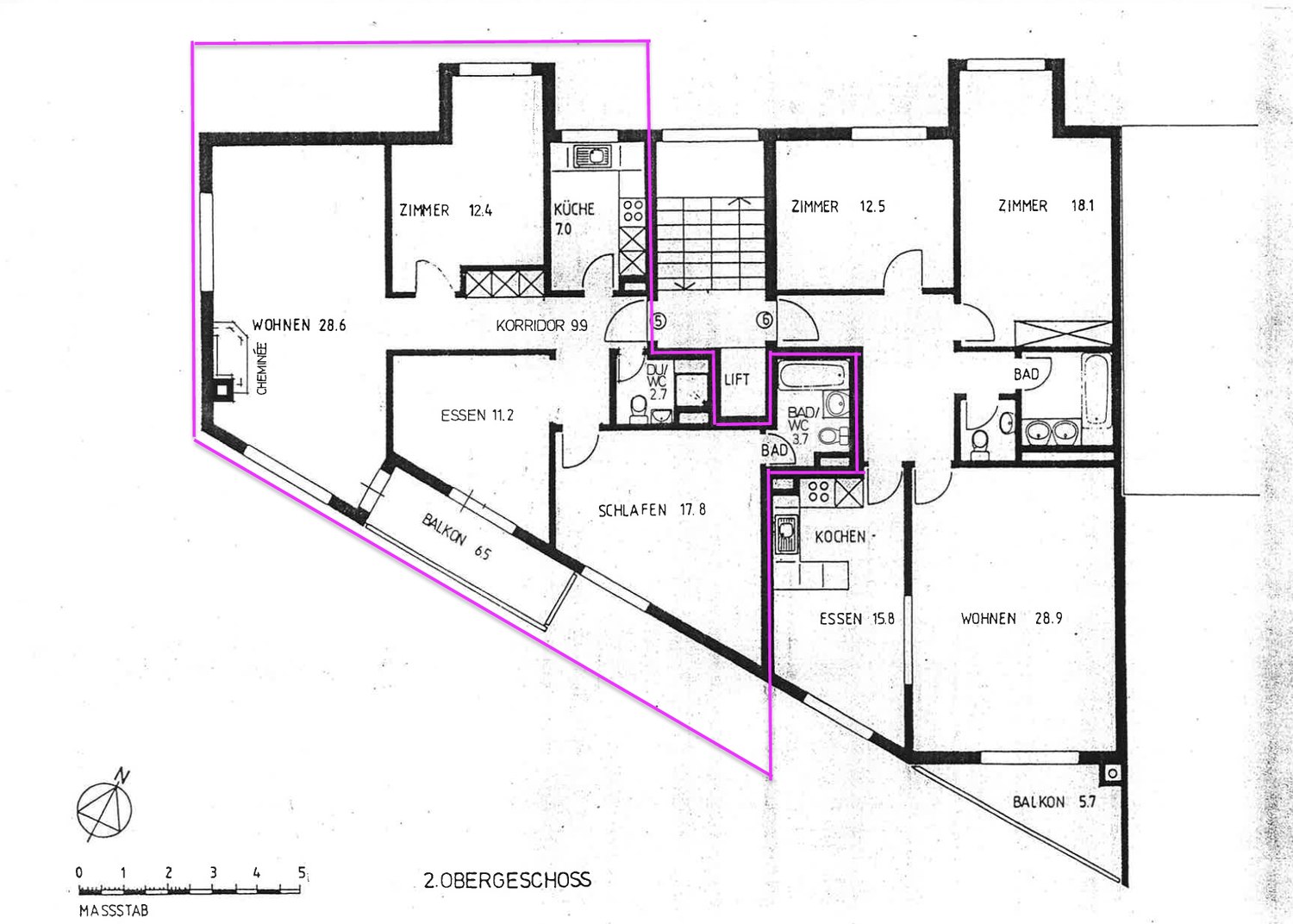 4 rooms apartment